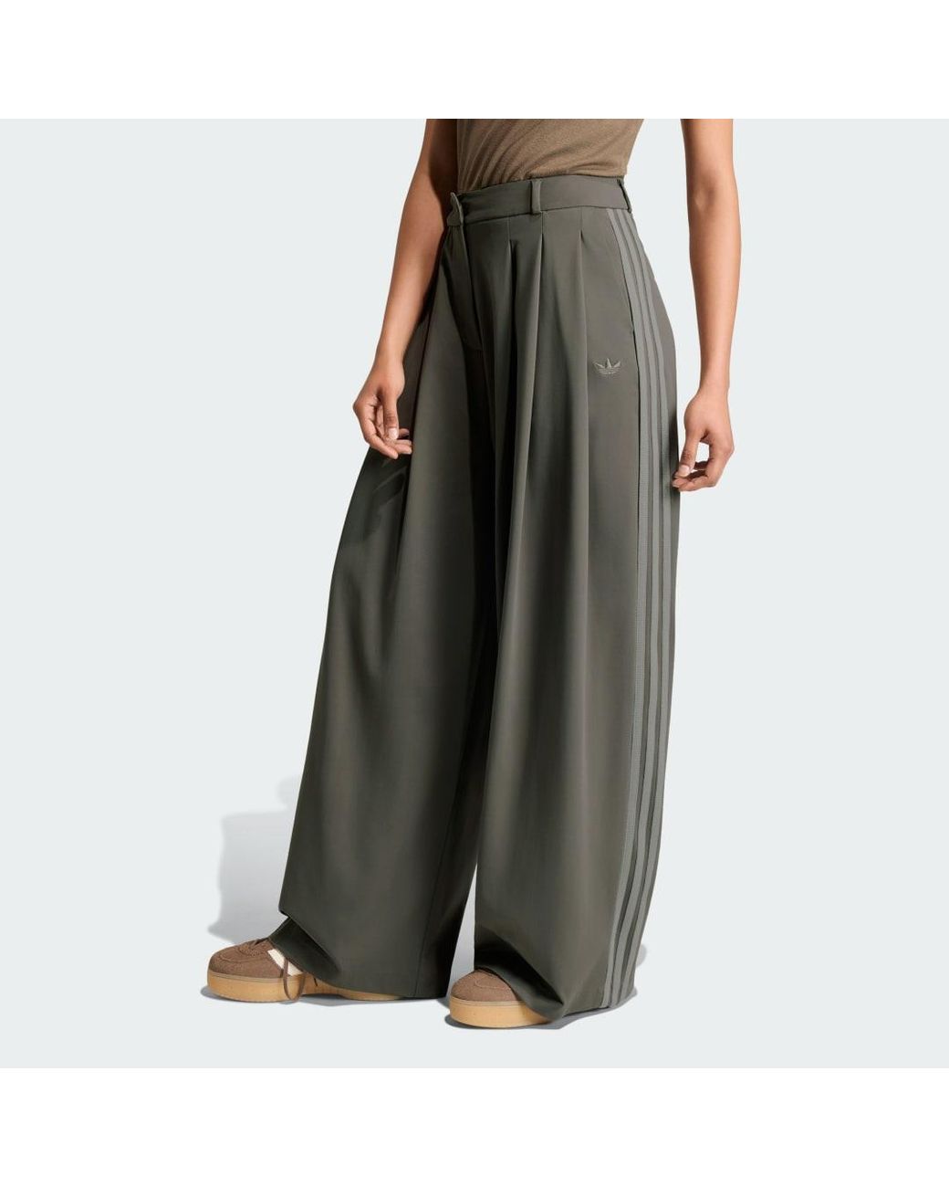 Adidas Brown Pleated Pant