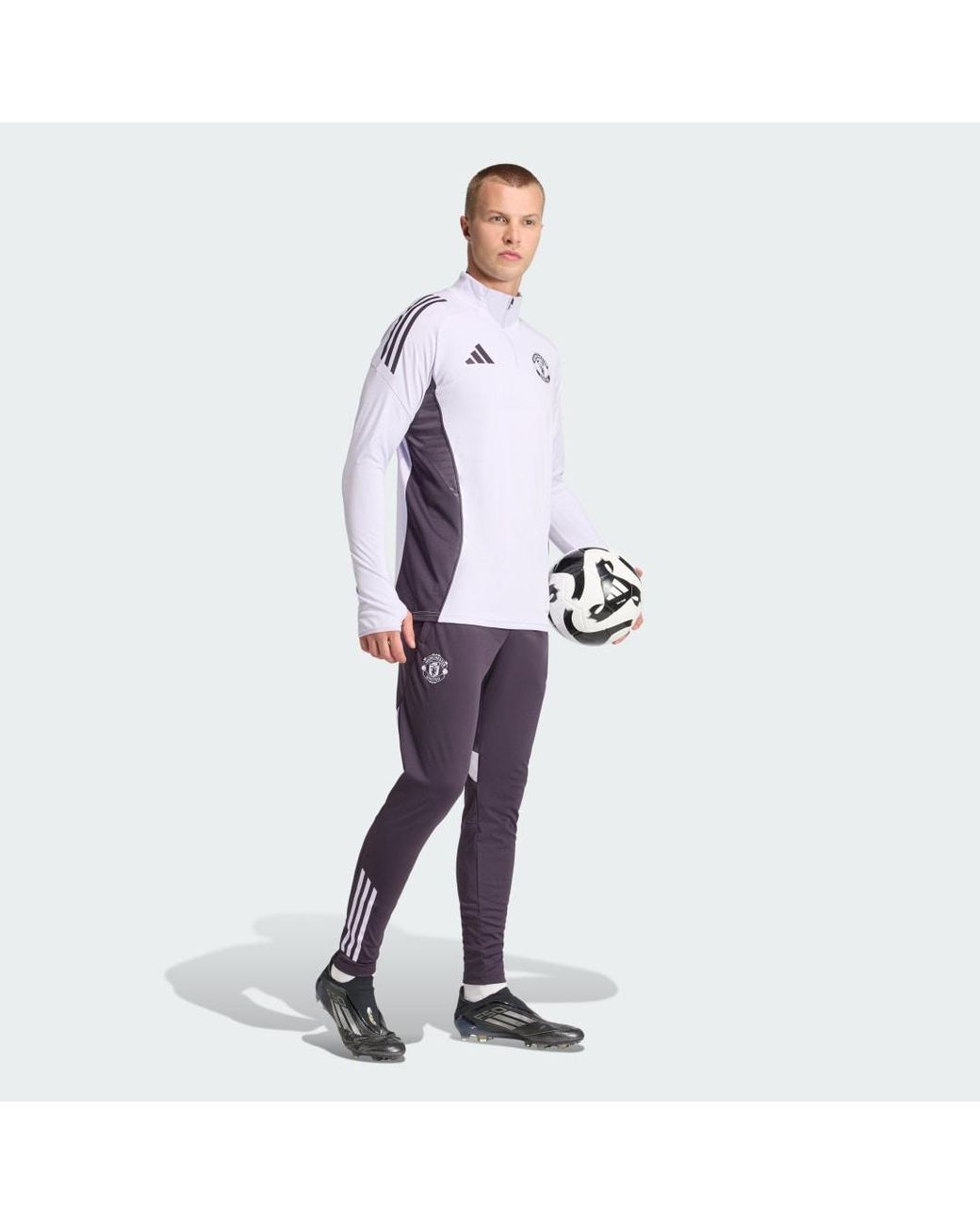 Adidas Manchester United Tiro 25 Competition Trainingsoberteil in Purple für Herren