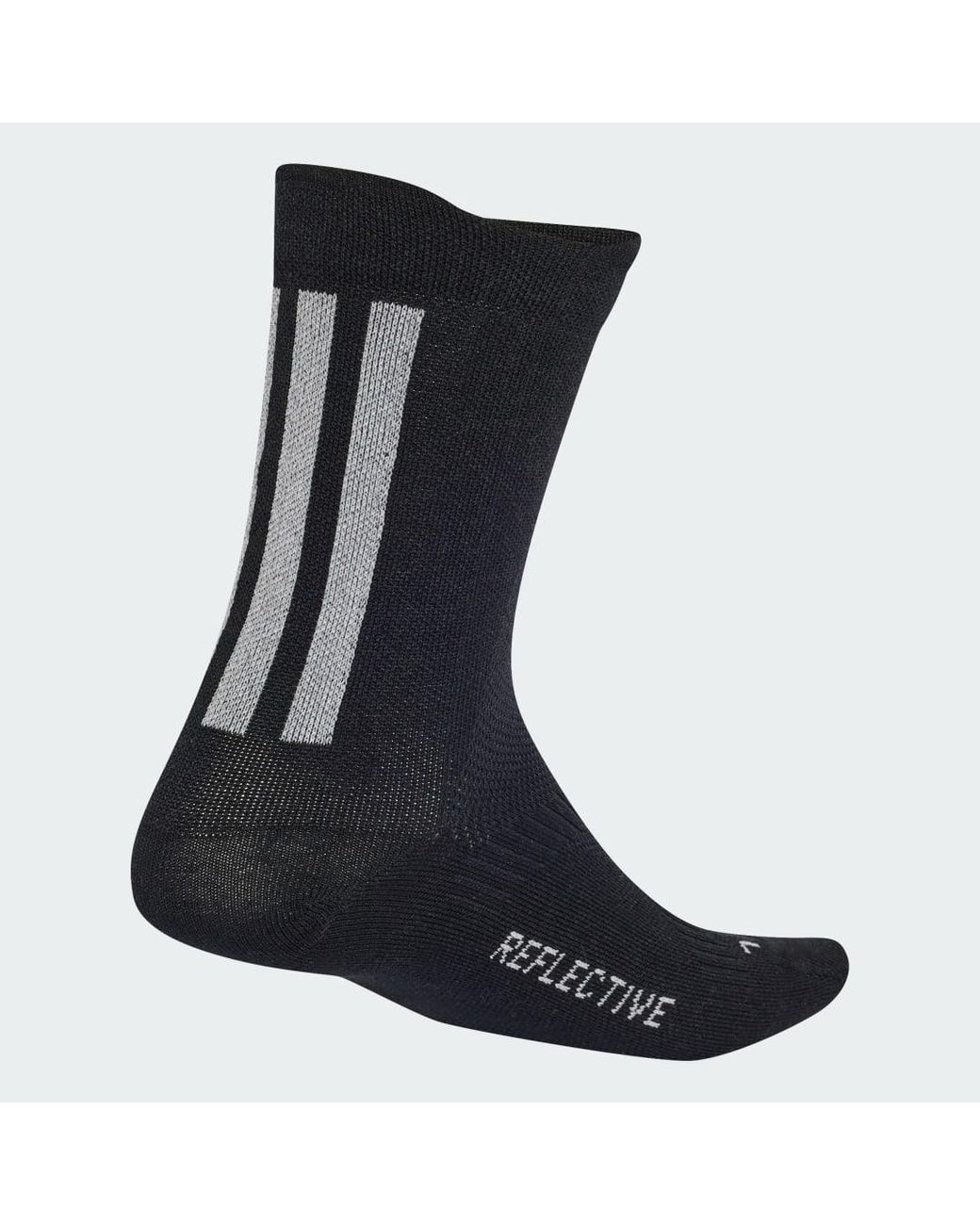 Adidas Black Running Reflective Crew Sock