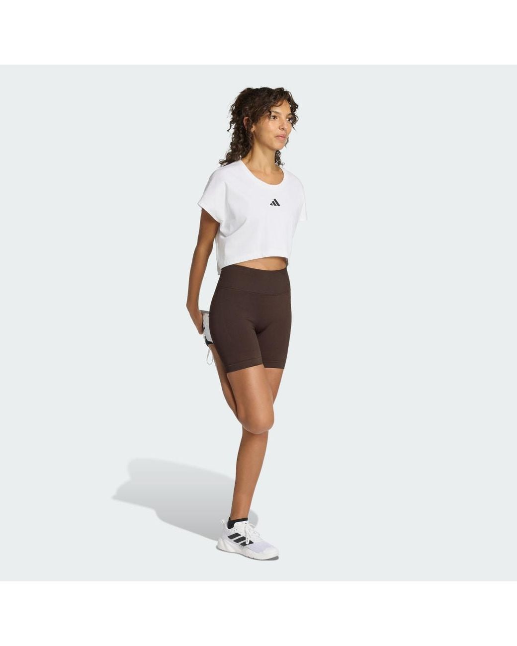 Adidas Black Workout Essentials Knit Scrunch 5 Inch Leggings