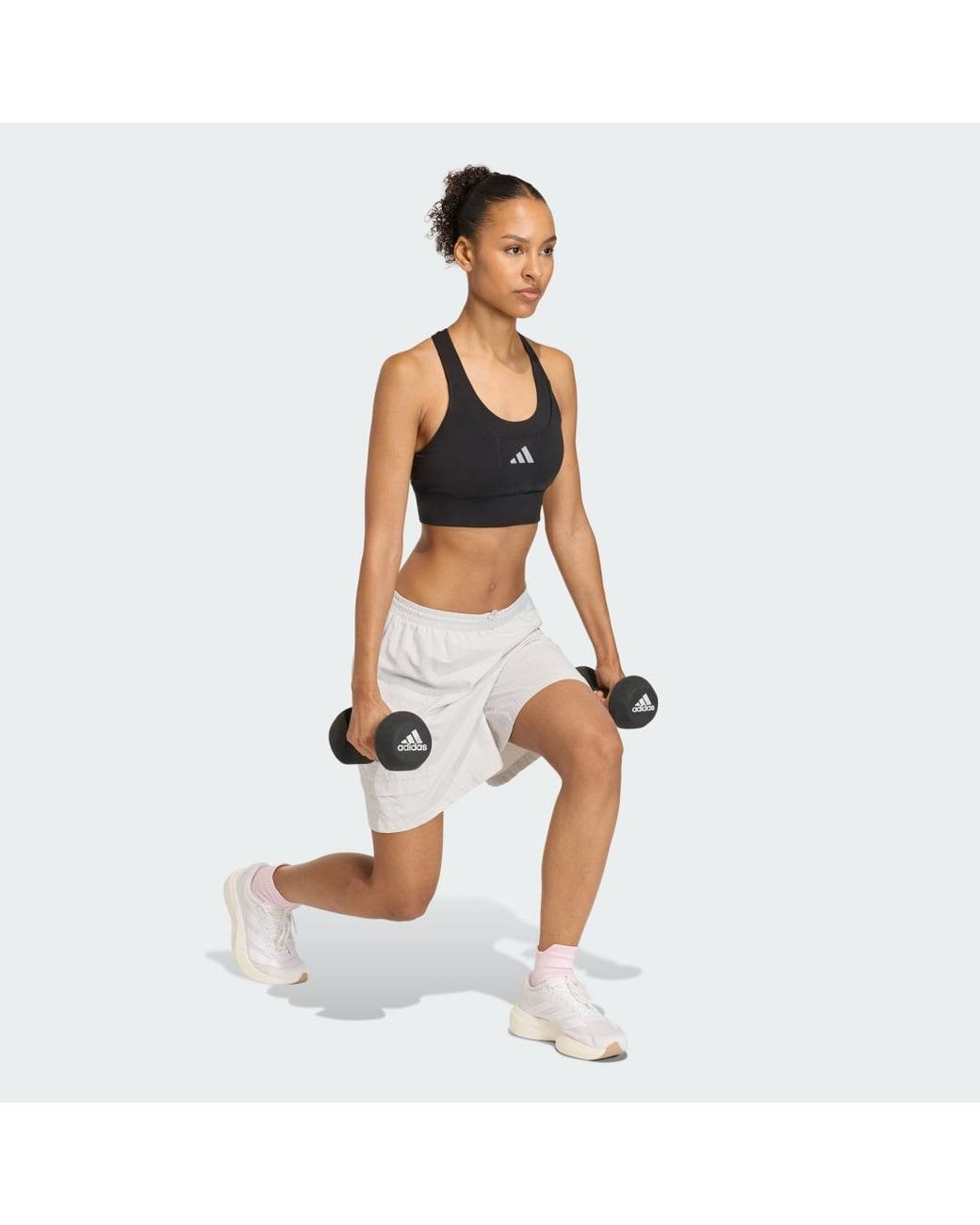 Adidas Black Adi365 Running Pocket Medium Support Bra