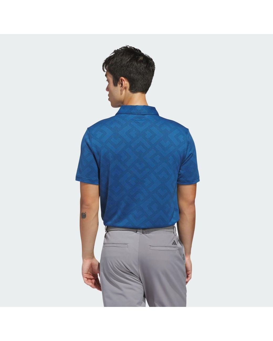 Adidas Blue Ultimate365 Jacquard Polo Shirt for men