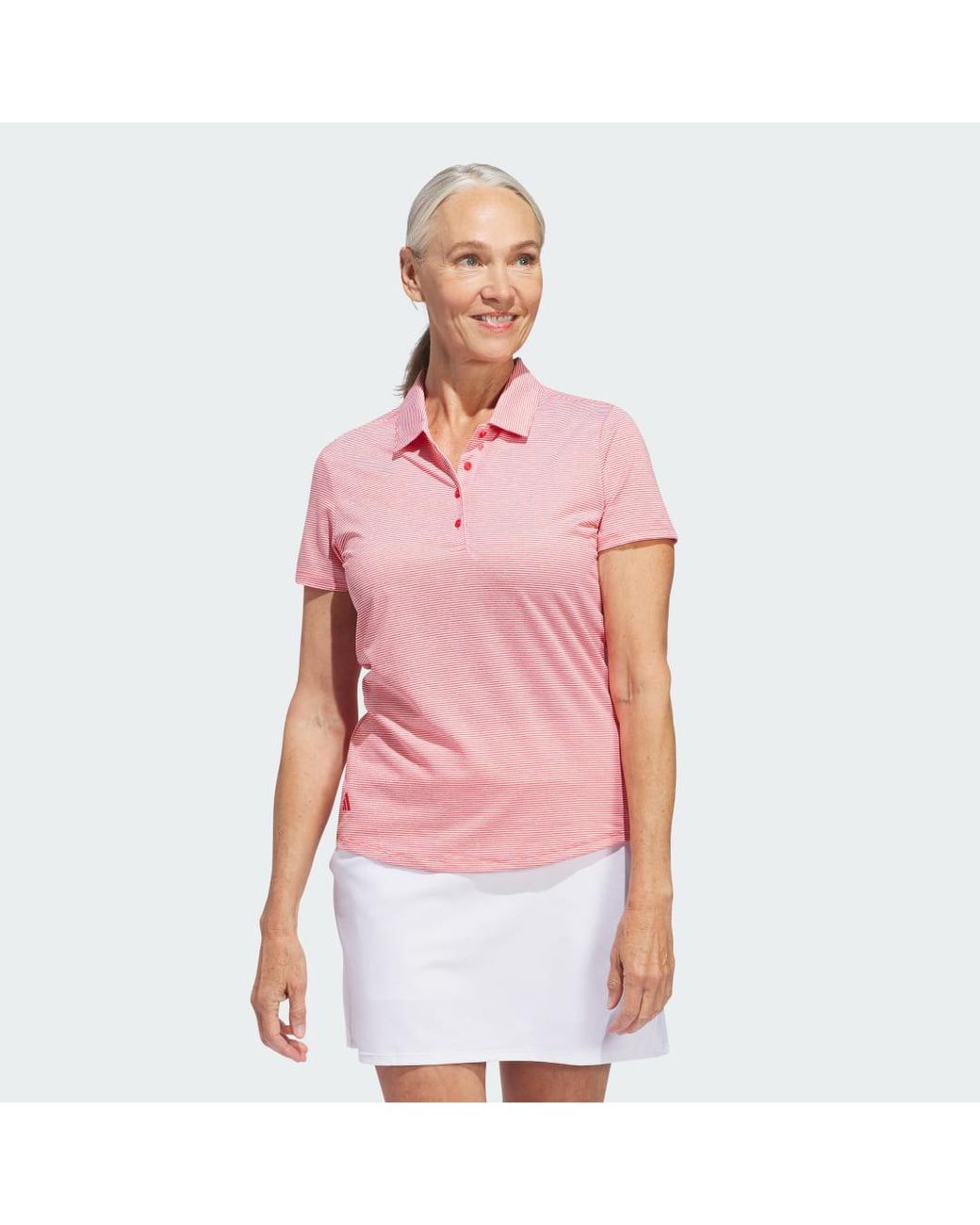 Adidas Pink #39;S Ottoman Short Sleeve Polo Shirt