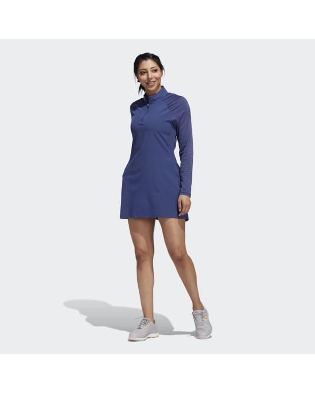 adidas Synthetic Golf Long Sleeve Dress in Blue - Lyst