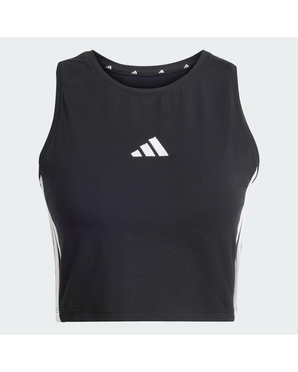 Adidas Black Essentials 3-Stripes Padded Tank