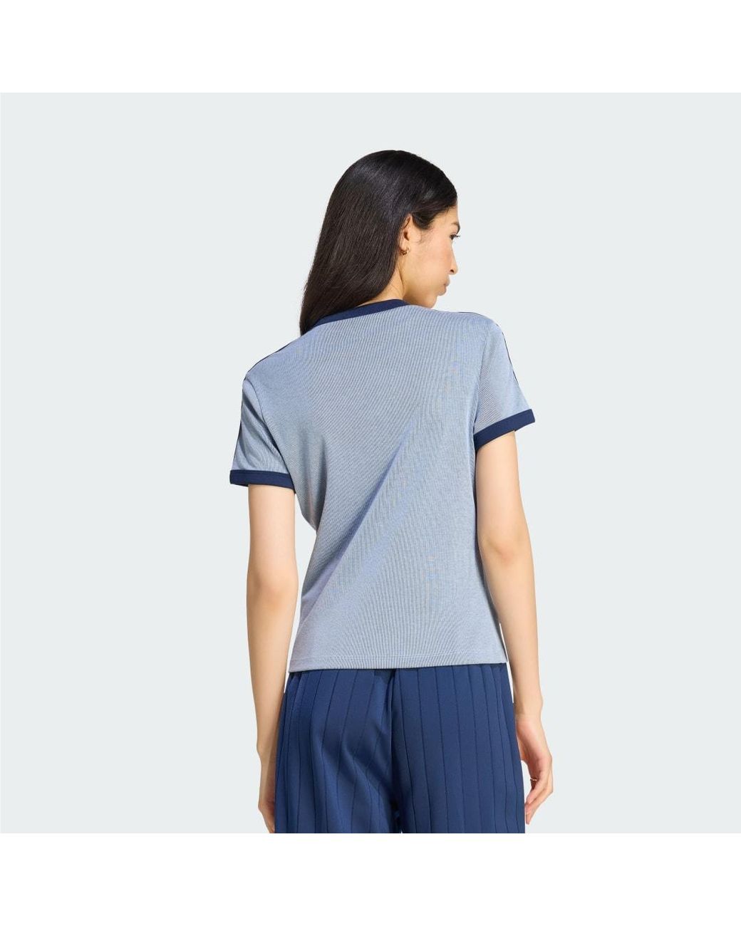 Adidas Blue Lifestyle Heather 3S Cali Tee Ks9990