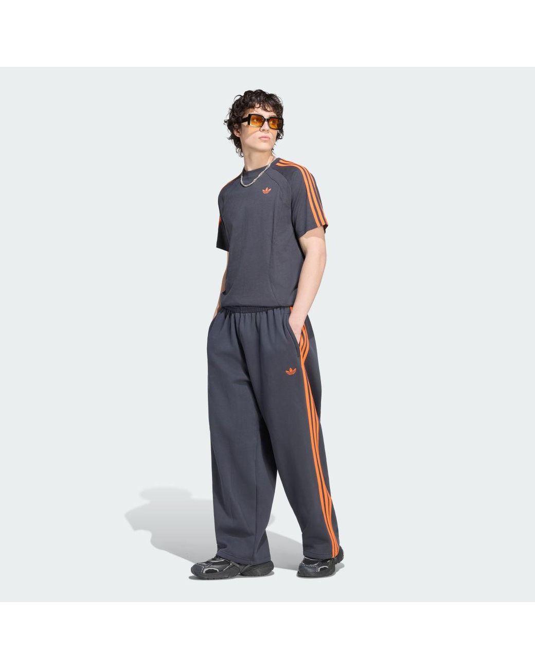 Adidas Blue Adicolor Baggy Joggers for men