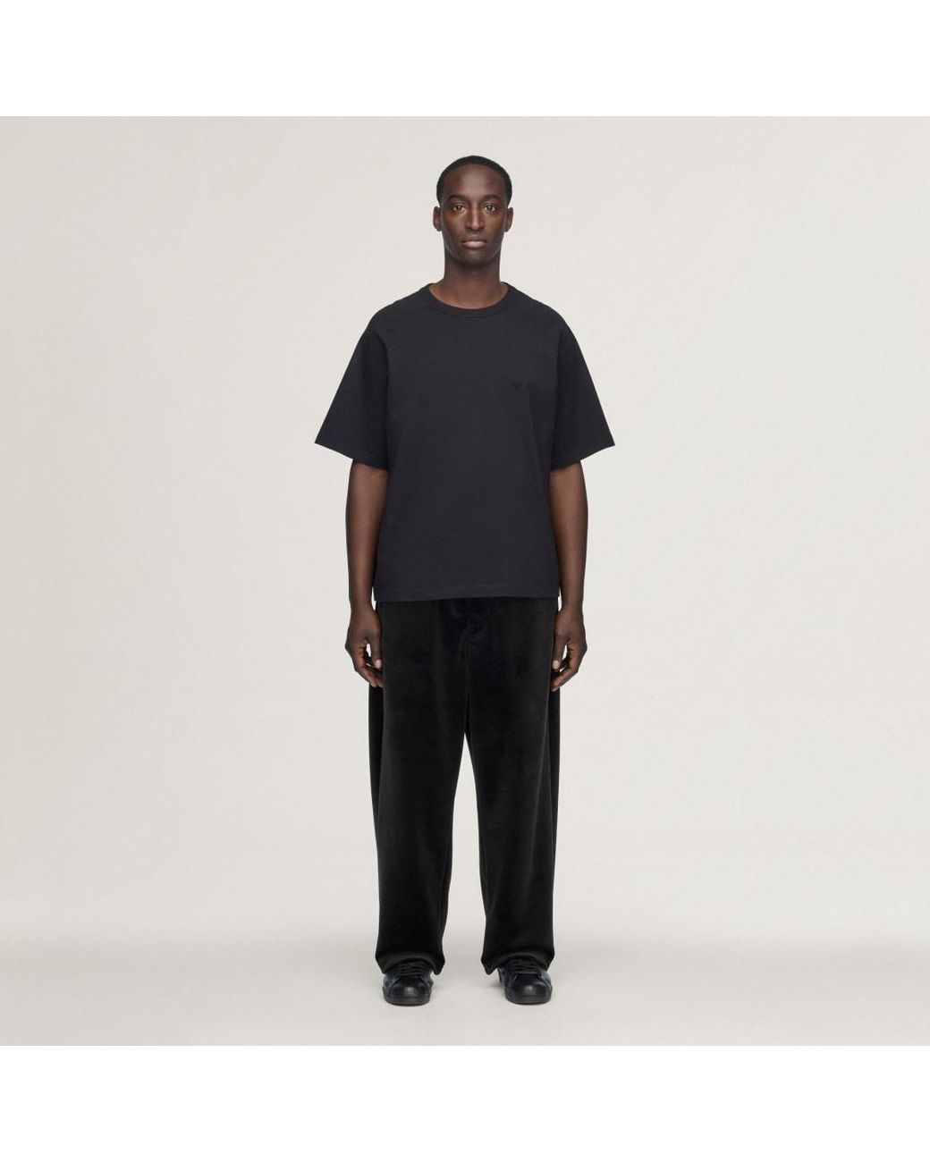Adidas Black Y-3 Velvet Corduroy Track Pants for men