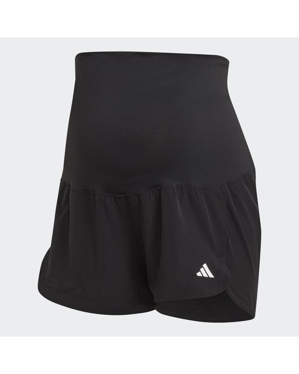 Adidas Blue Pacer Woven Stretch Training Maternity Shorts