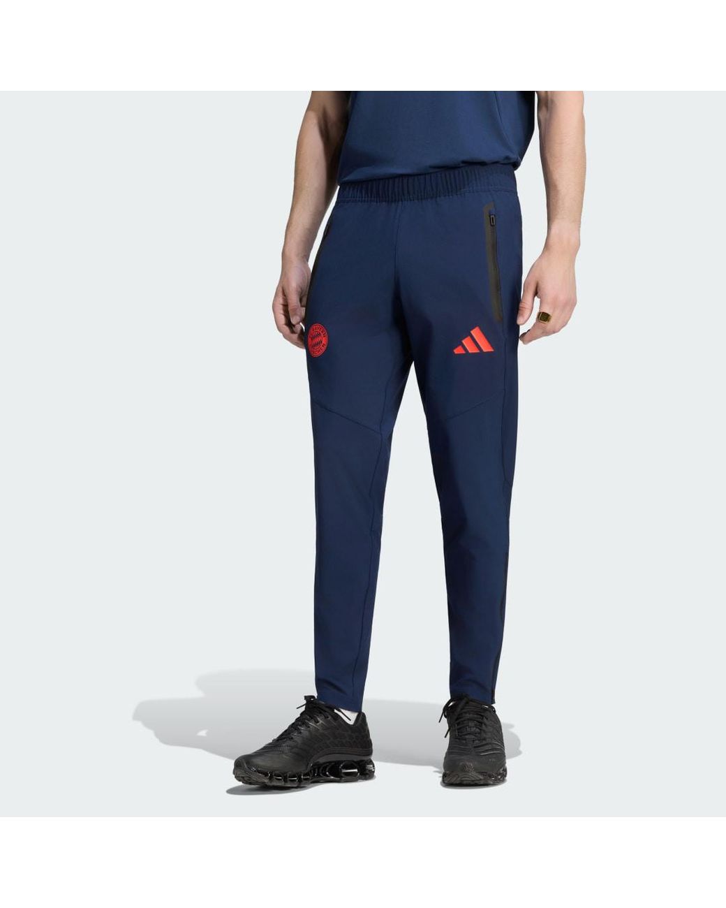 Adidas Blue Fc Bayern Muenchen Tiro Travel Tracksuit Bottoms for men