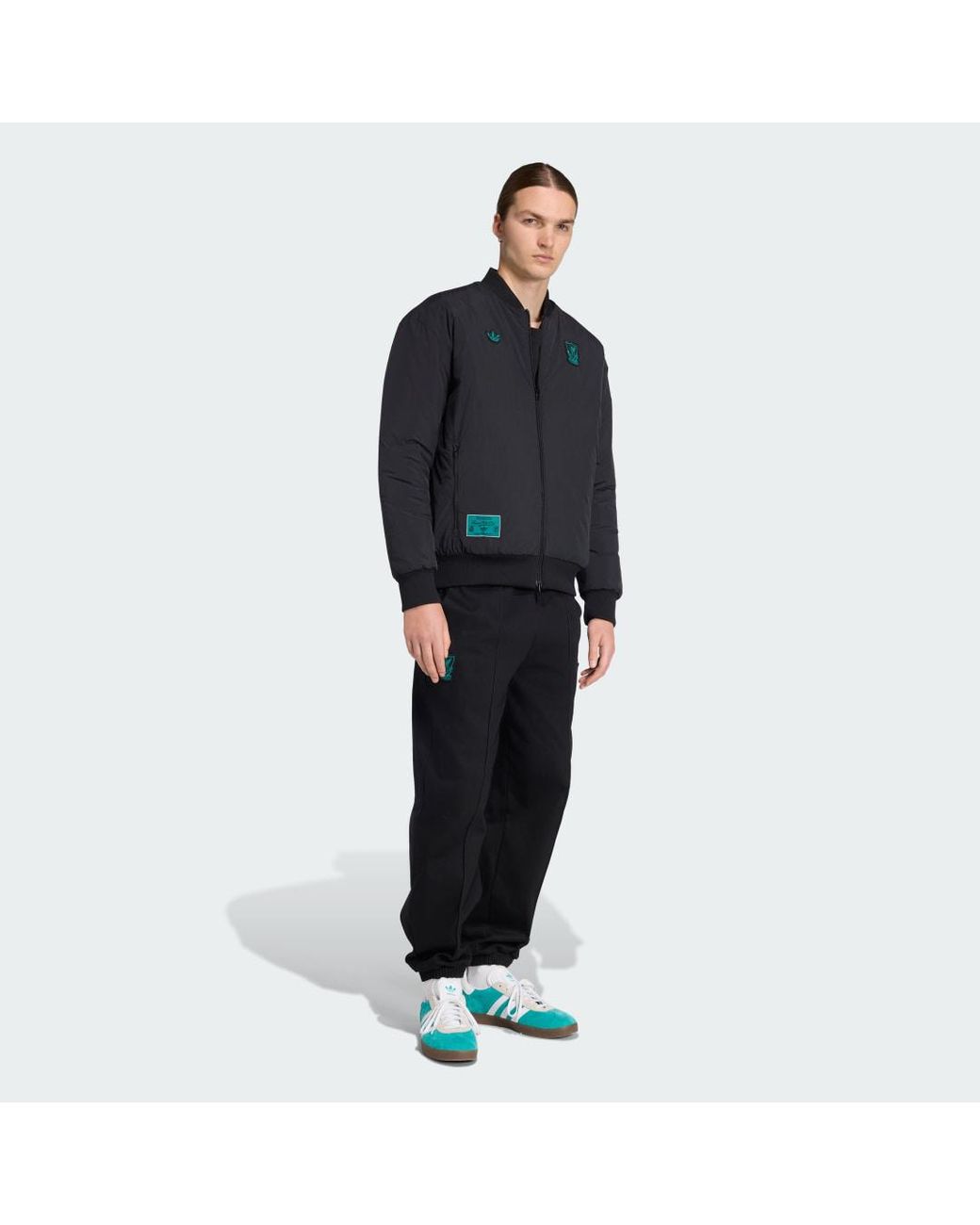 Adidas Black Liverpool Fc Terrace Icons Drill Tracksuit Bottoms for men