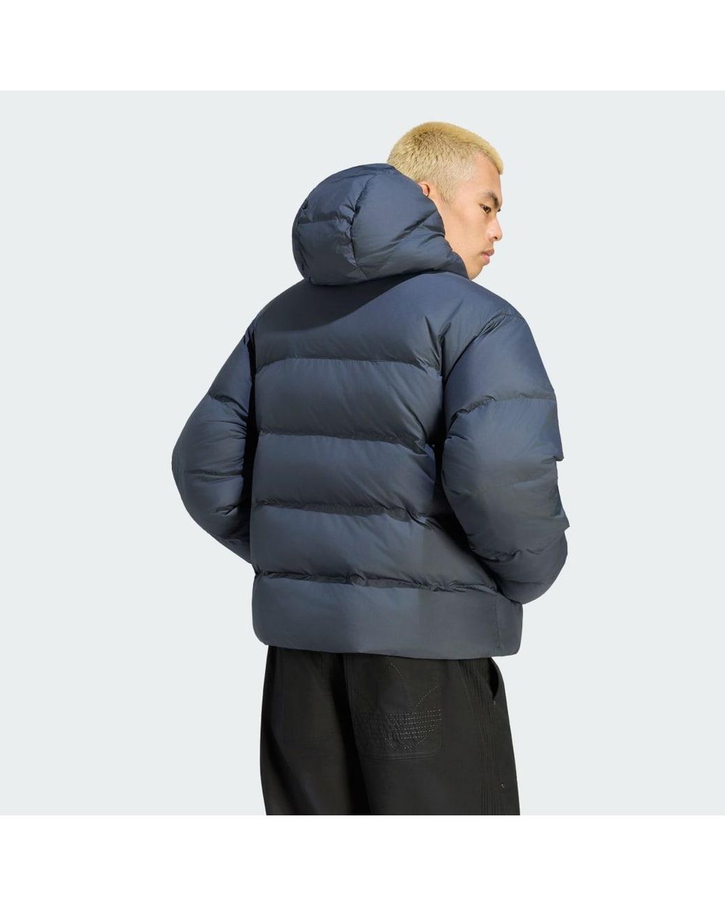 Adidas Blue Hooded Regen Jacket for men