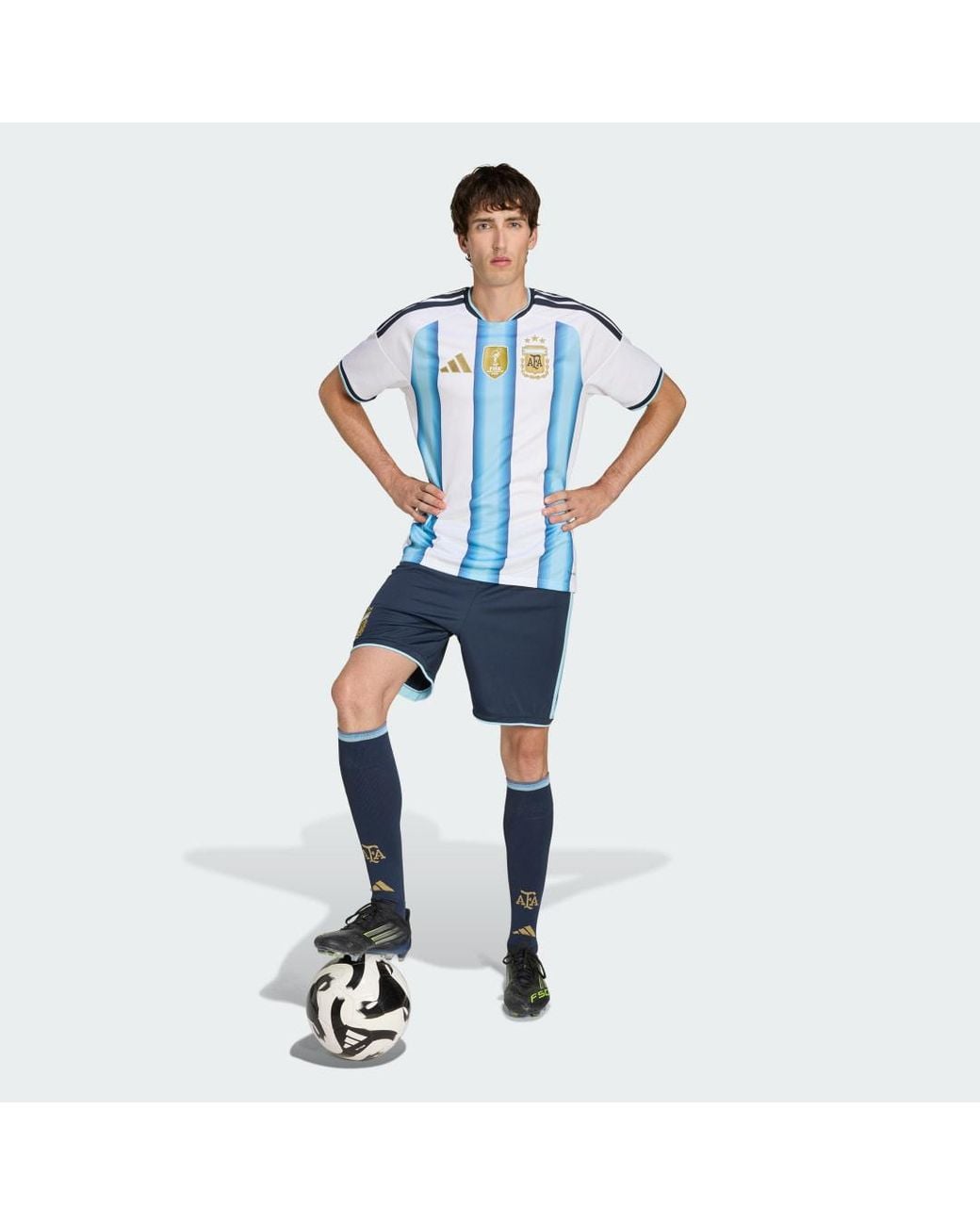 Adidas Blue Football Argentina 26 Home Replica Shorts Jm1325 for men