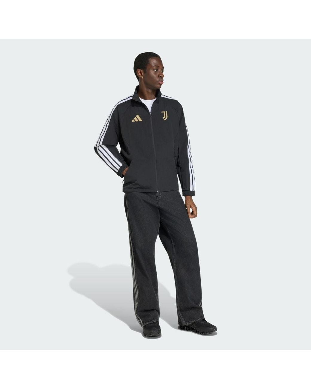 Adidas Black Juventus Turin Home Anthem Jacket for men