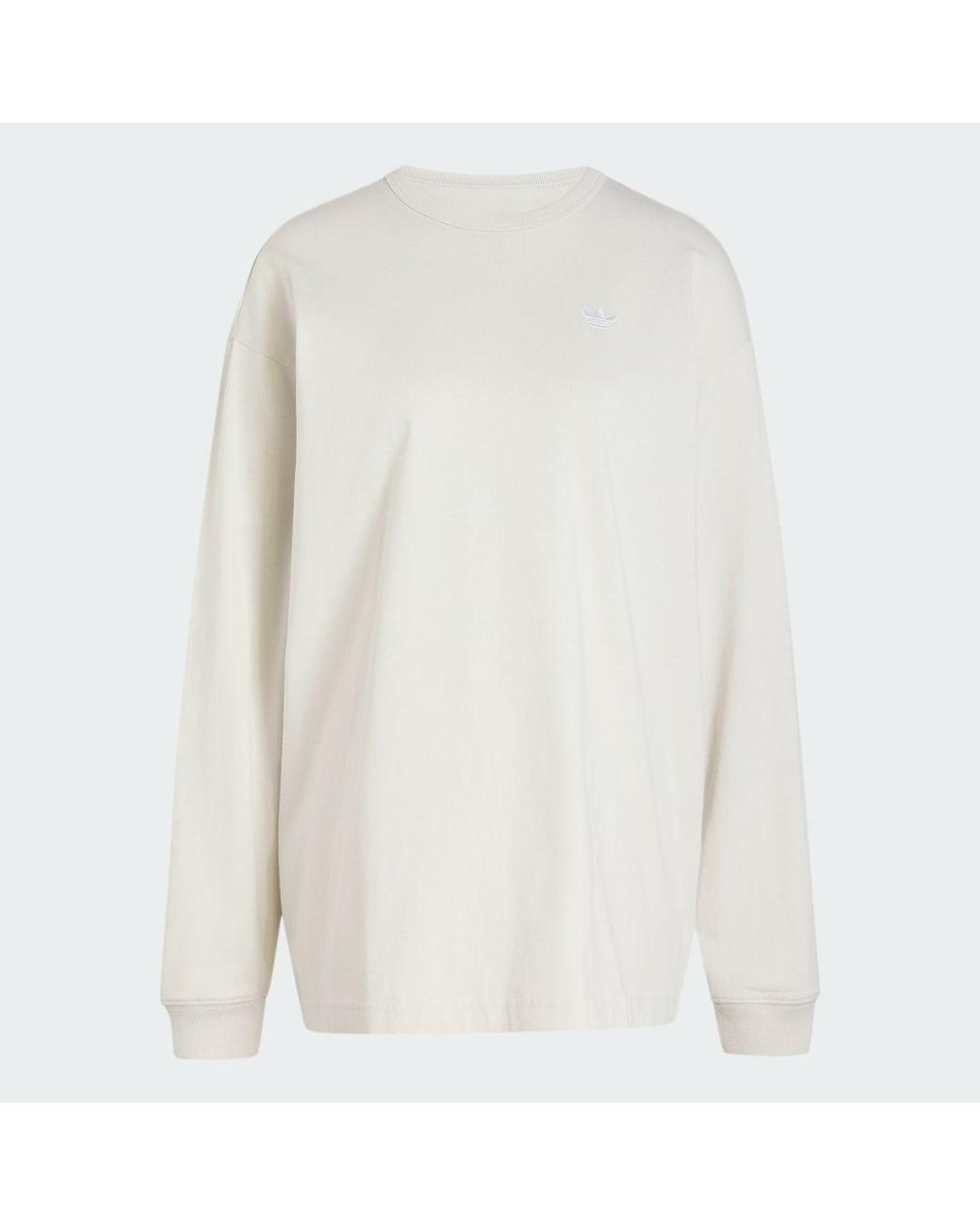 Adidas White Essentials Oversize Long Sleeve Jumper