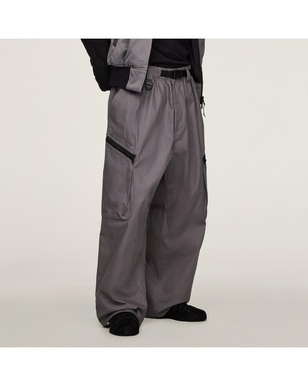 Adidas Gray Y-3 Ut Twill Cargo Trousers for men