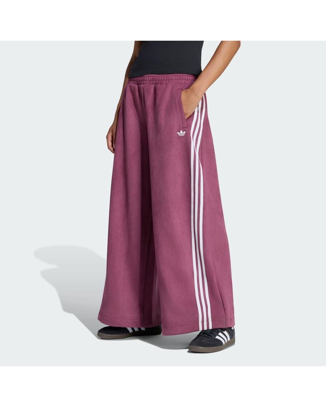Adidas Purple Adilenium Season 6 Faux Suede Track Pant