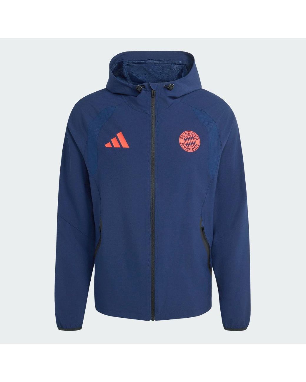 Adidas Blue Fc Bayern Muenchen Tiro Travel Windbreaker for men