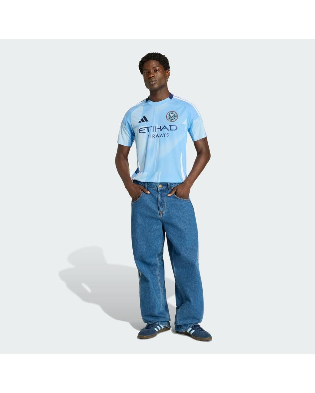Adidas Blue New York City Fc 25/26 Home Jersey for men