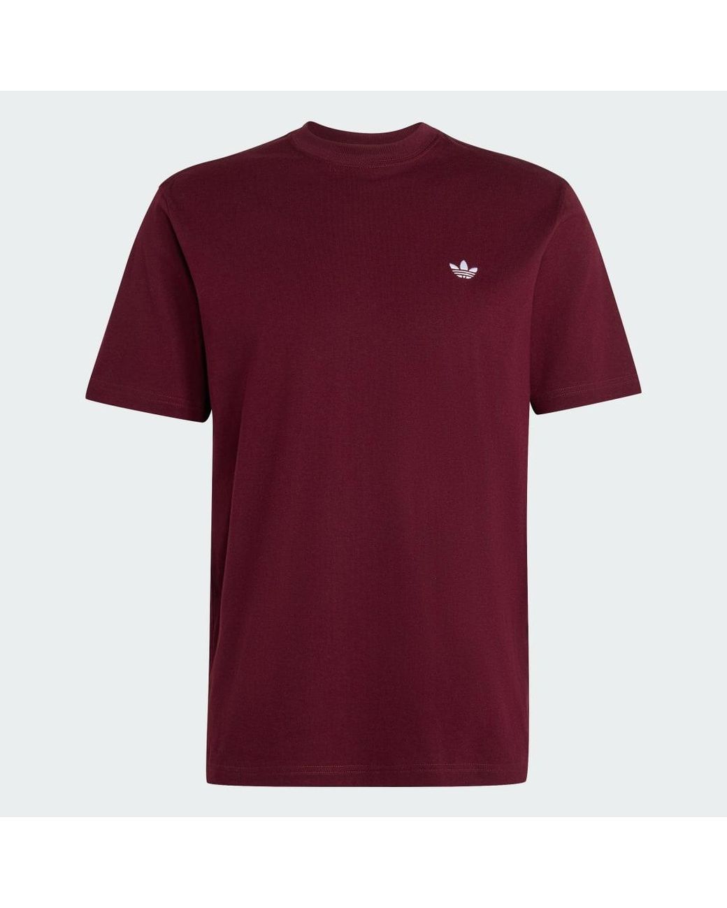 Adidas Purple Trefoil Essentials T-Shirt for men