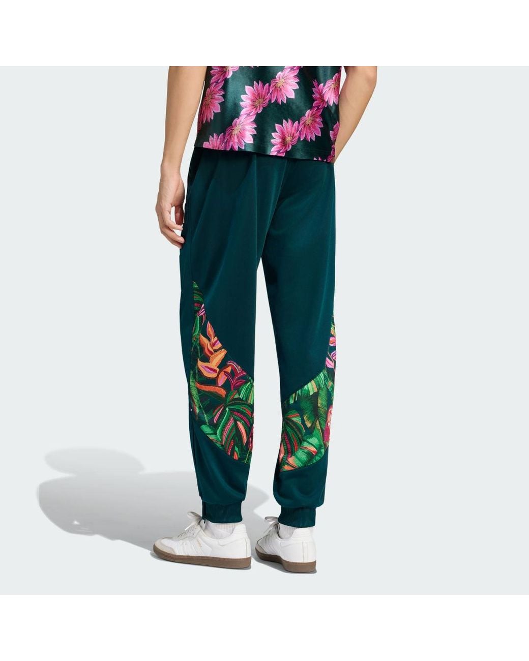 Adidas Green Real Madrid Farm Track Tracksuit Bottoms for men