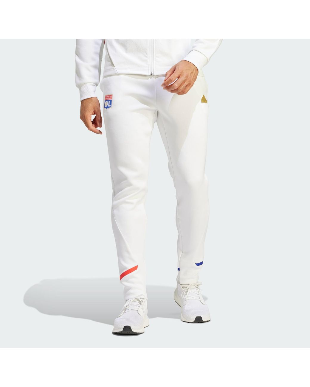 White adidas deals tracksuit bottoms