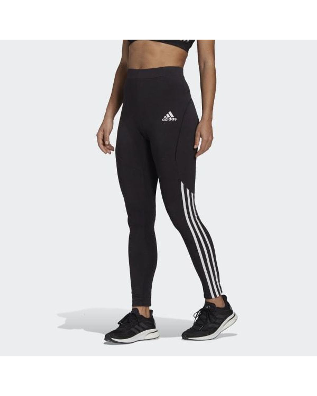 adidas Sportswear Colorblock Leggings in Black - Lyst