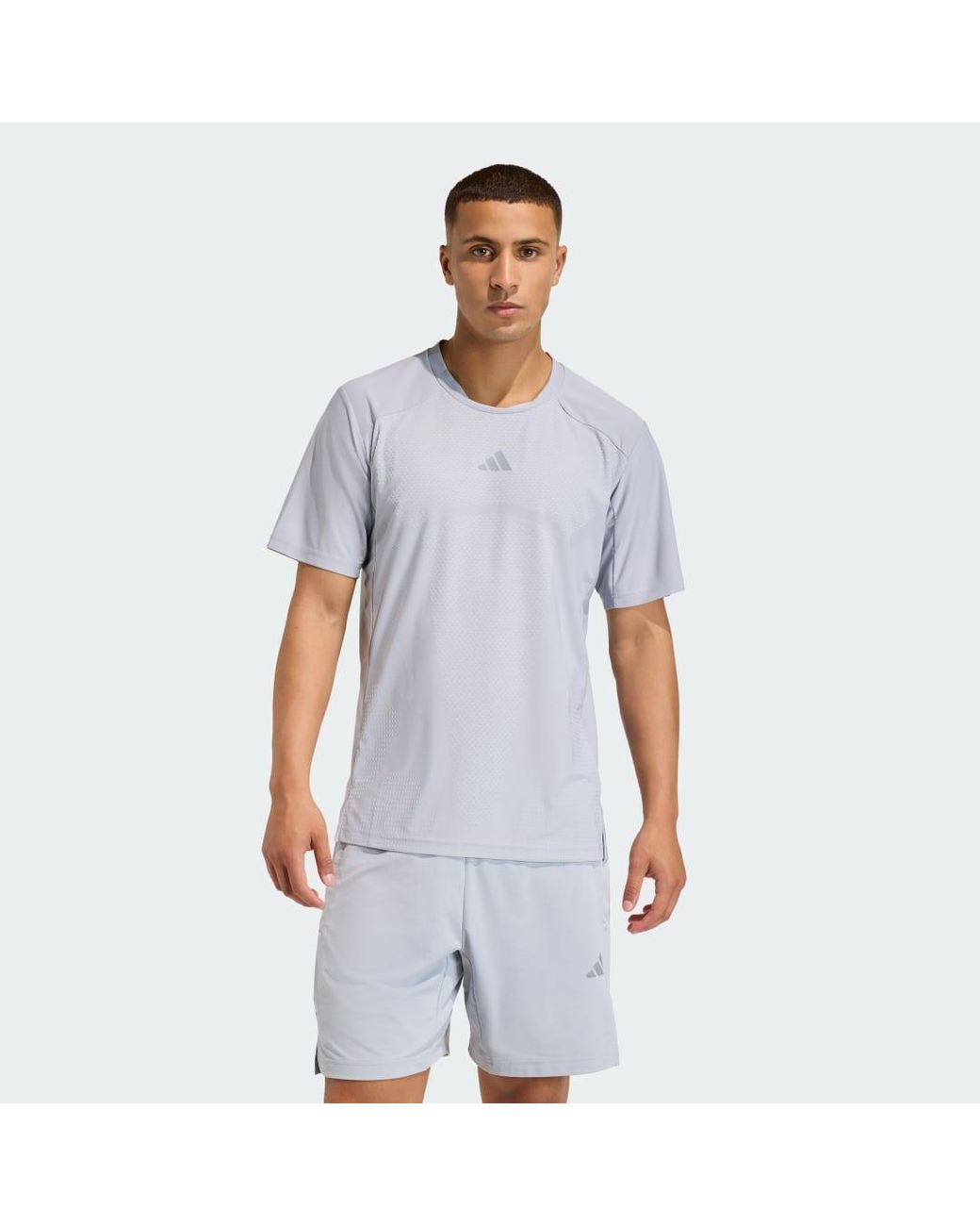 Adidas Blue Gym & Training Climacool 3D T-Shirt Kq7502 for men