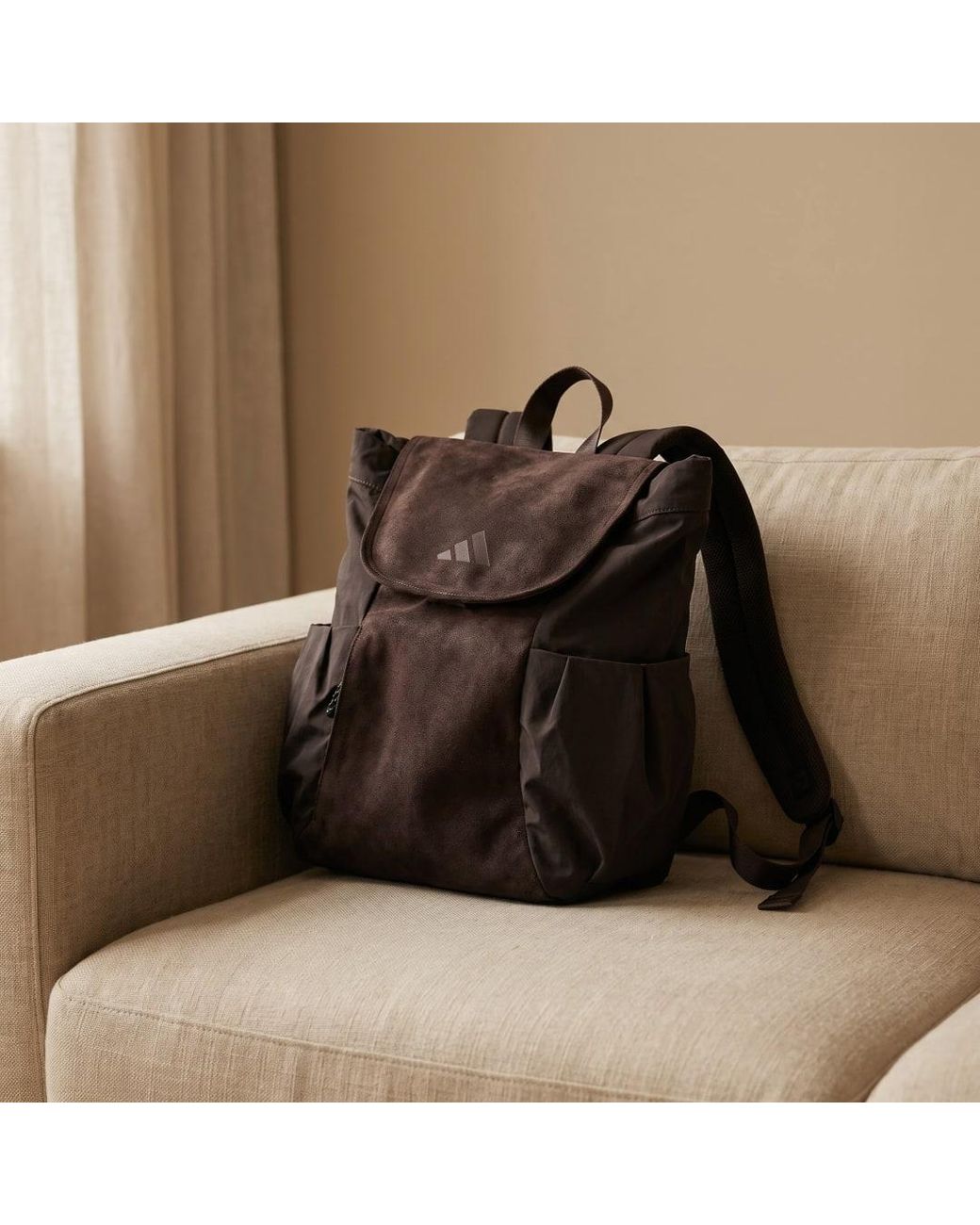 Adidas White Soft Lux Flap Backpack
