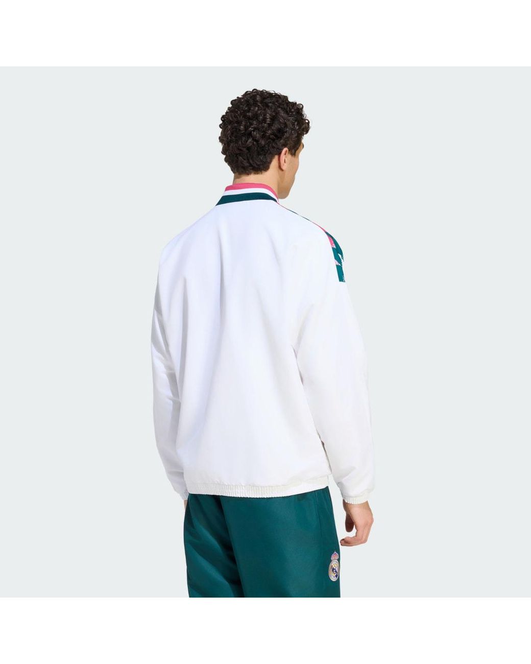 Adidas White Real Madrid Stadium Track Top for men