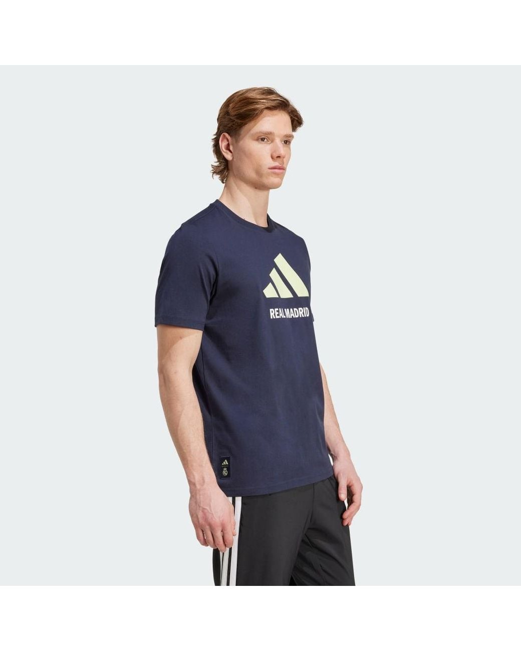 Adidas Blue Real Madrid Seasonal Graphic Tee for men