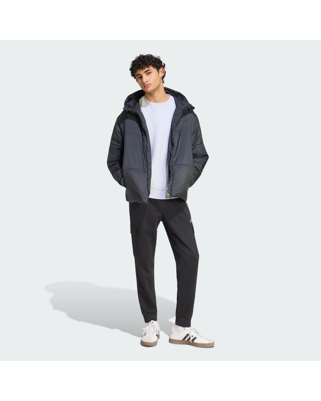 Adidas Blue Essentials Highloft Insulated Puffer Jacket for men