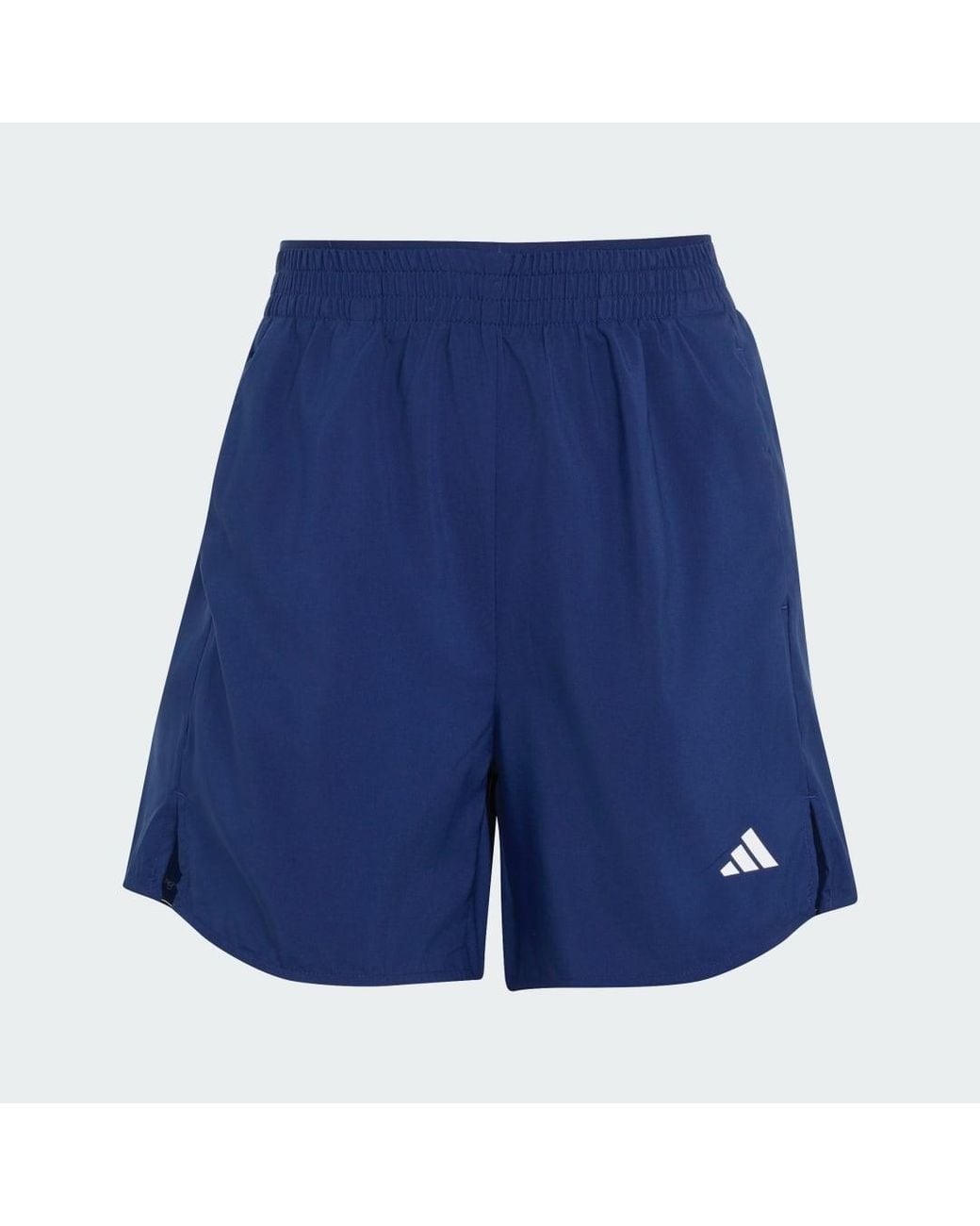 Adidas Blue Workout Essentials High Rise 5Inch Shorts