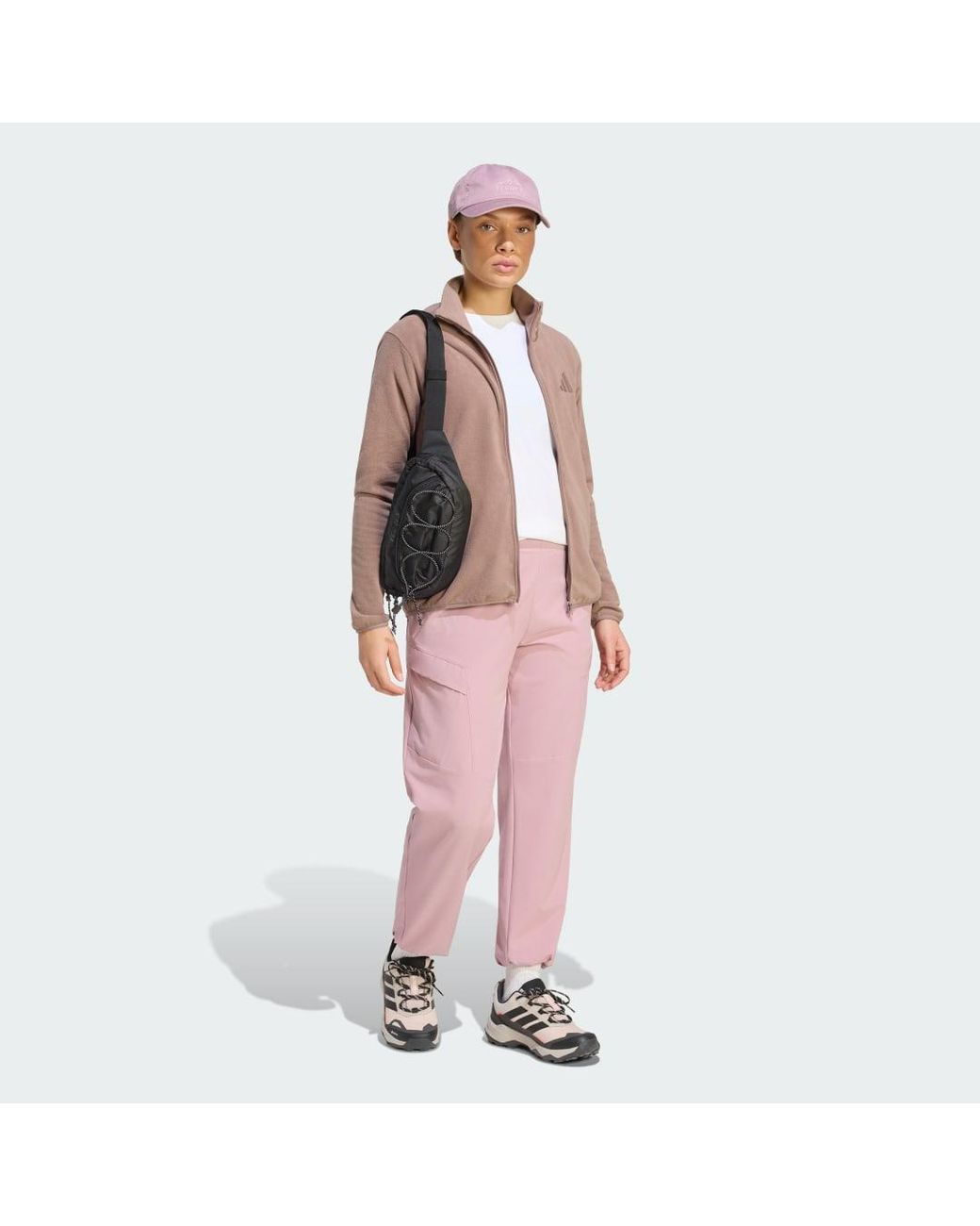 Adidas Brown Terrex Multi Essentials Full Zip Fleece Jacket