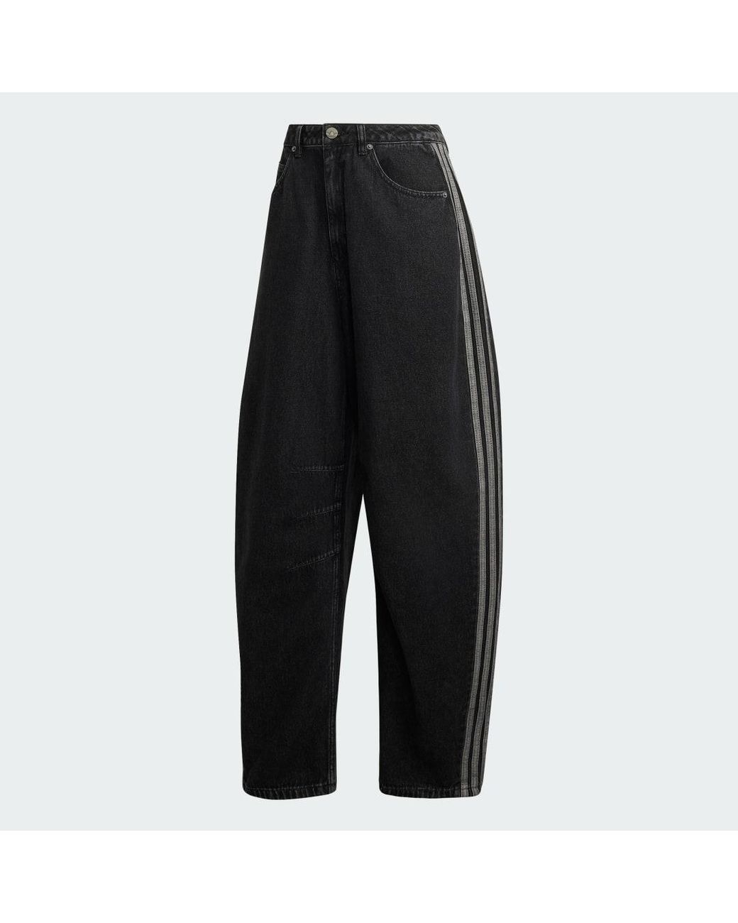 Adidas Multicolor High Rise Barrel Leg Denim Pant