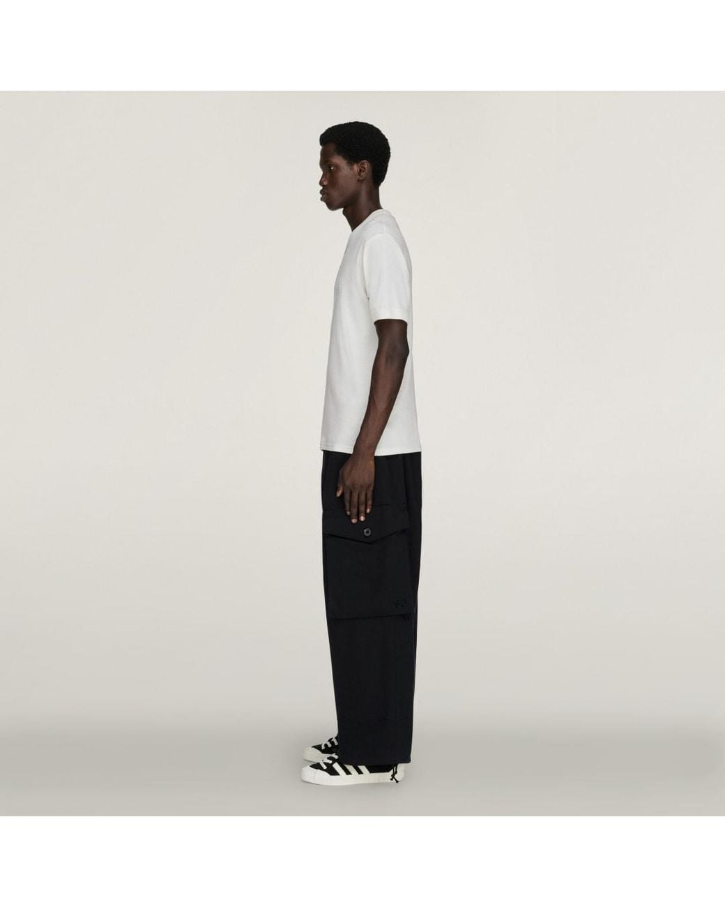 Adidas White Y-3 Twill Trousers for men