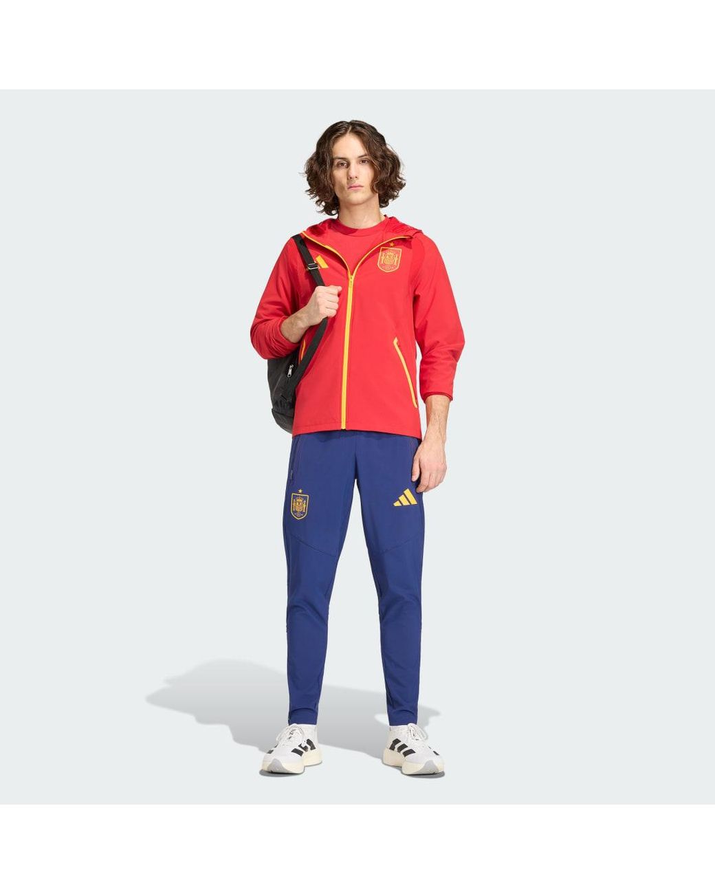 Adidas Red Spain Tiro Travel Full Zip Windbreaker Jacket for men