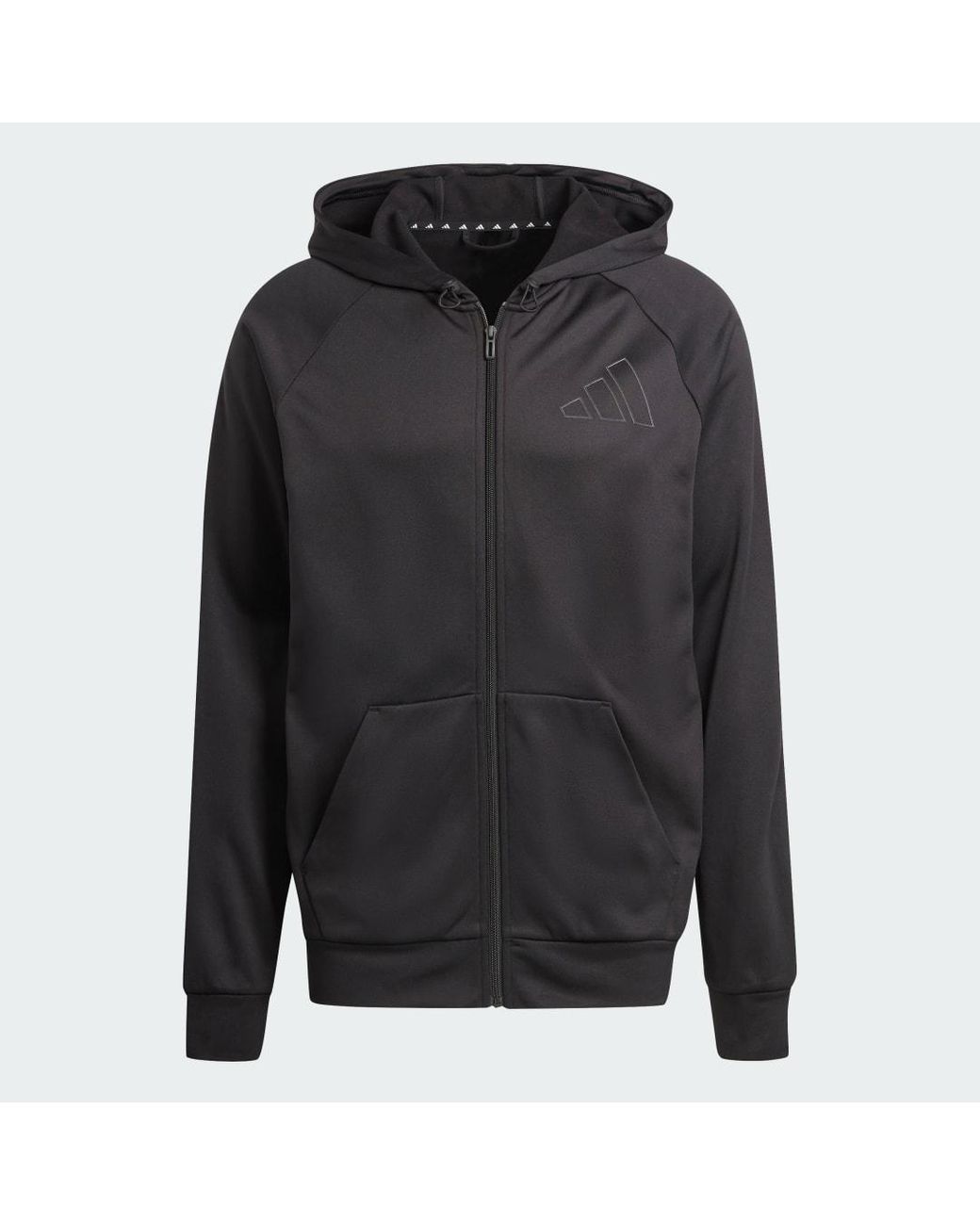 Adidas Black Game And Go Small Logo Training Full-Zip Hoodie for men