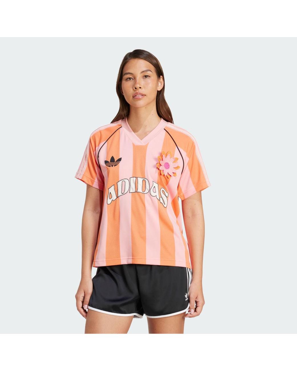 adidas Originals Summer Glow Jersey in Orange | Lyst UK