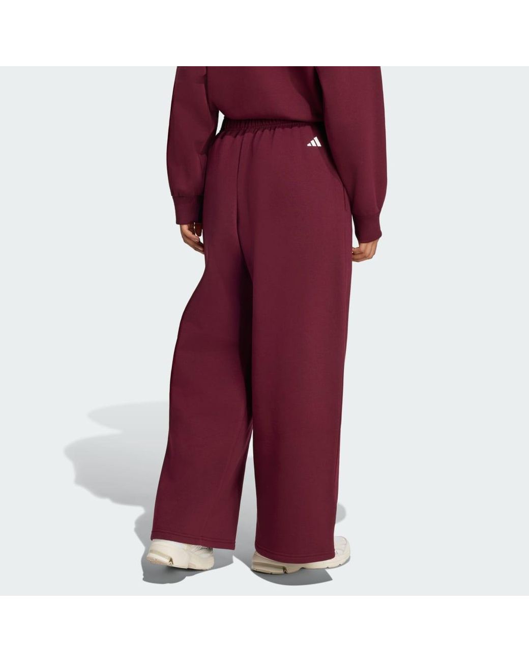 Adidas Red 3-Stripes Joggers
