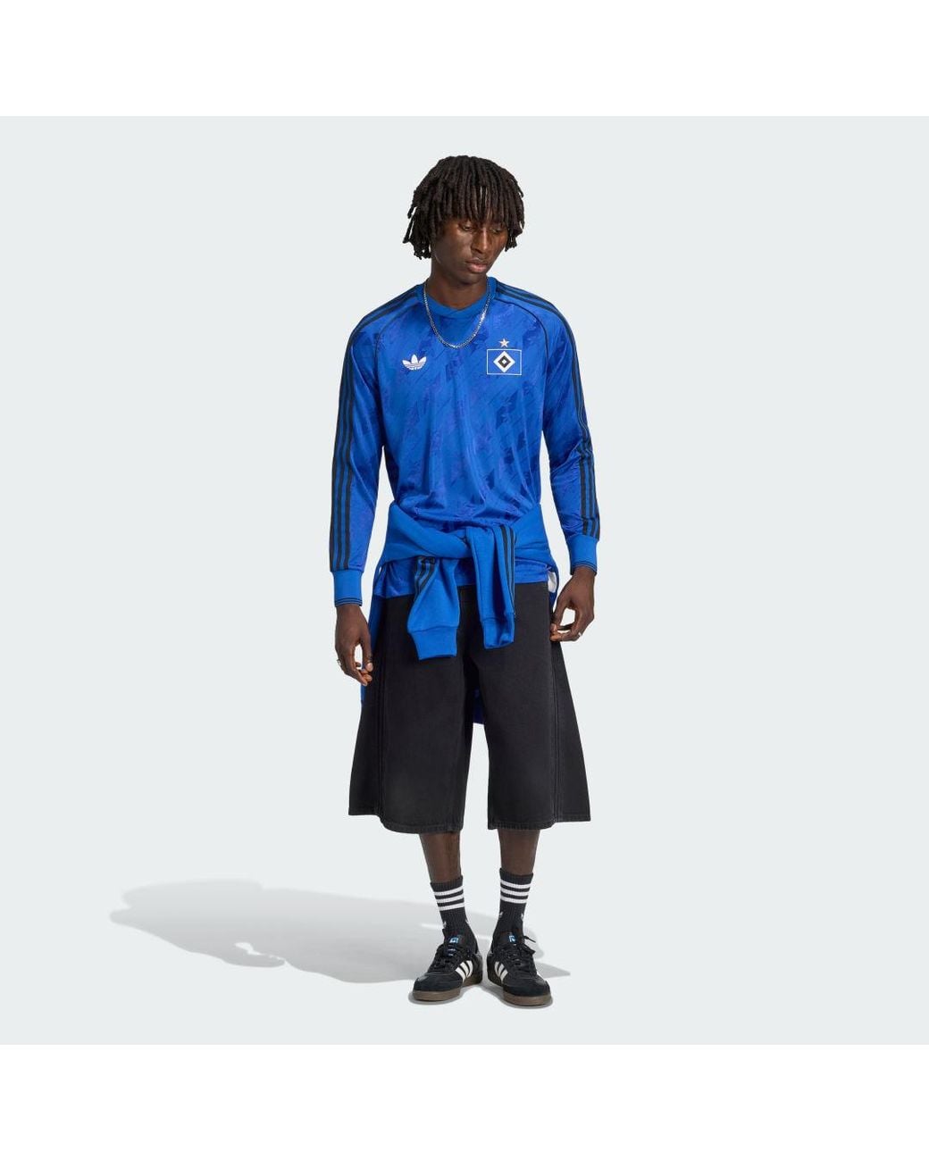 Adidas Blue Hamburger Sv Originals Longsleeve Jersey for men