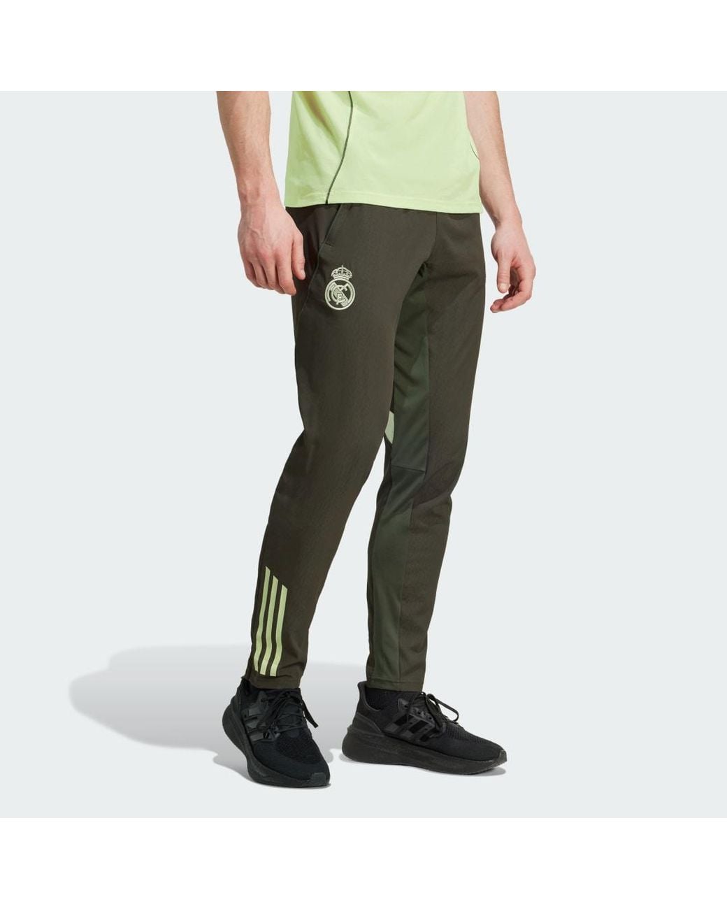 Adidas Green Real Madrid Tiro 25 Competition Presentation Tracksuit Bottoms for men