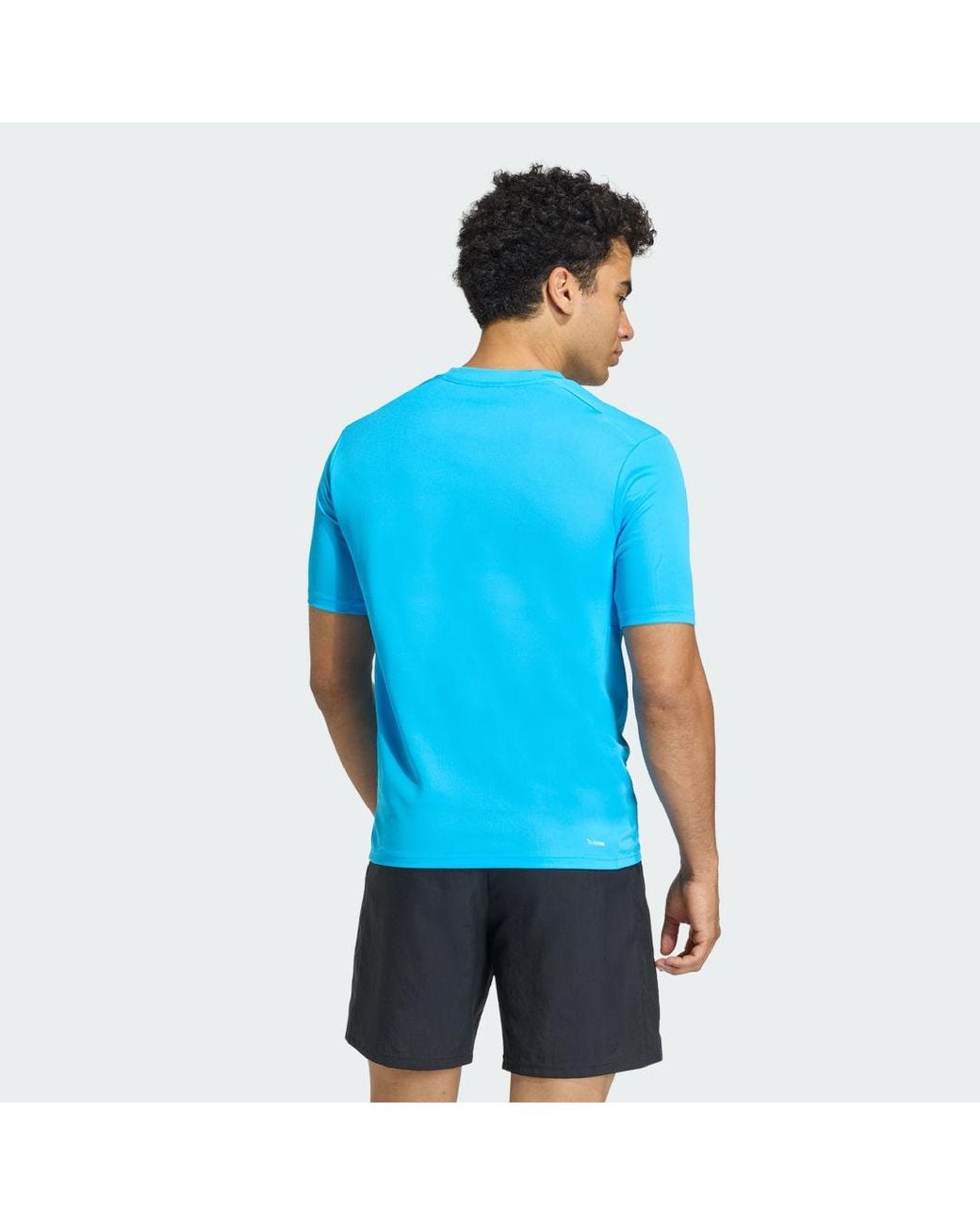 Adidas Blue Workout Essentials Base T-Shirt for men