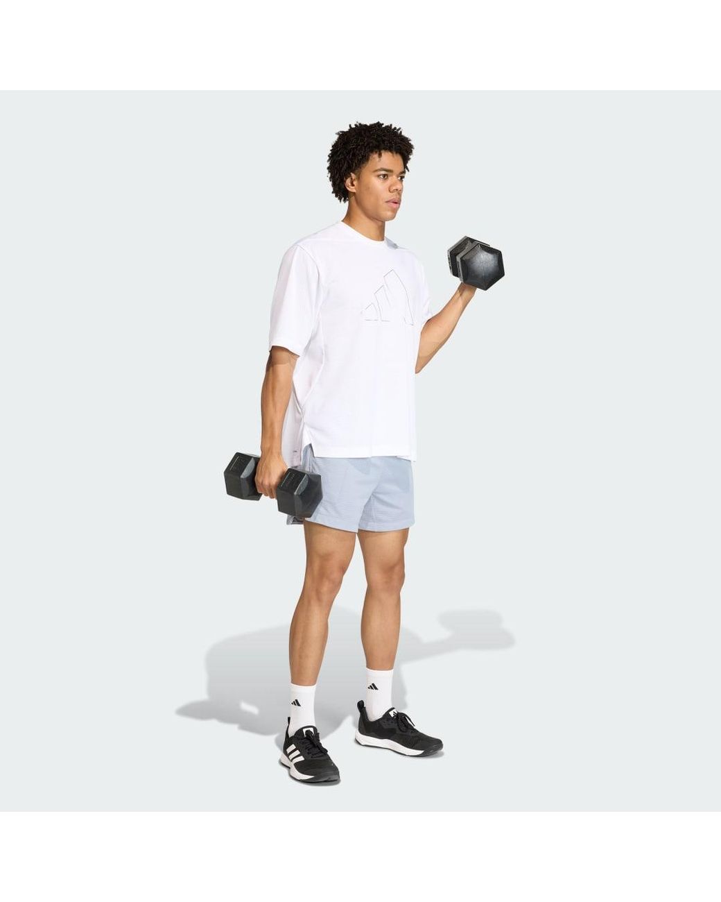Adidas Blue D4T Primelift Essentials Workout Mesh Shorts for men