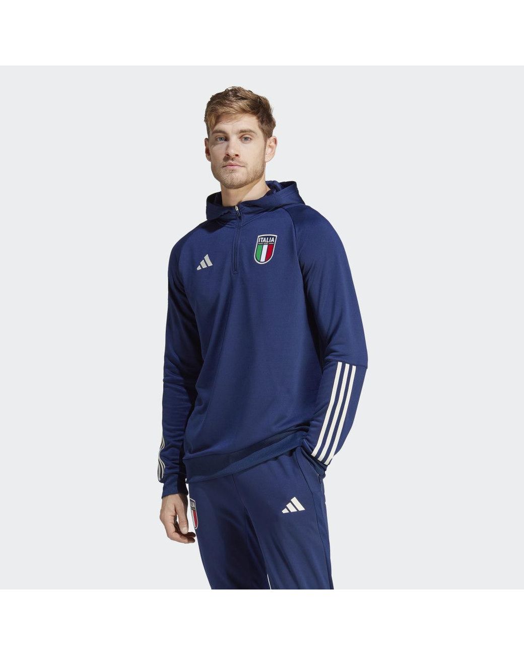 Italia 23 Felpa con cappuccio Tiro da Uomo di adidas in Blu | Lyst