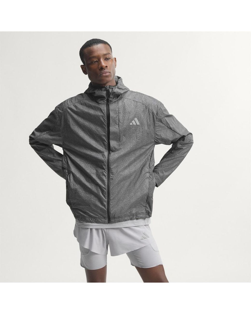 Adidas Gray Adi365 Full Reflective Jacket for men