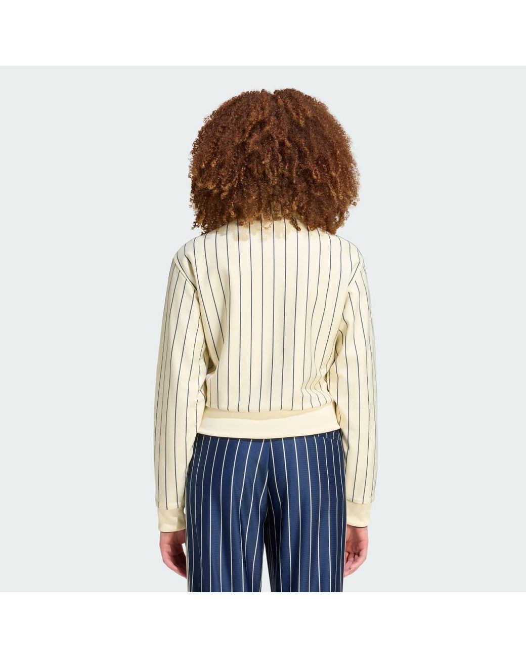 Adidas Originals Multicolor Sweatshirt Adidas Reversible Firebird Track Top Warm Vanilla/ Night