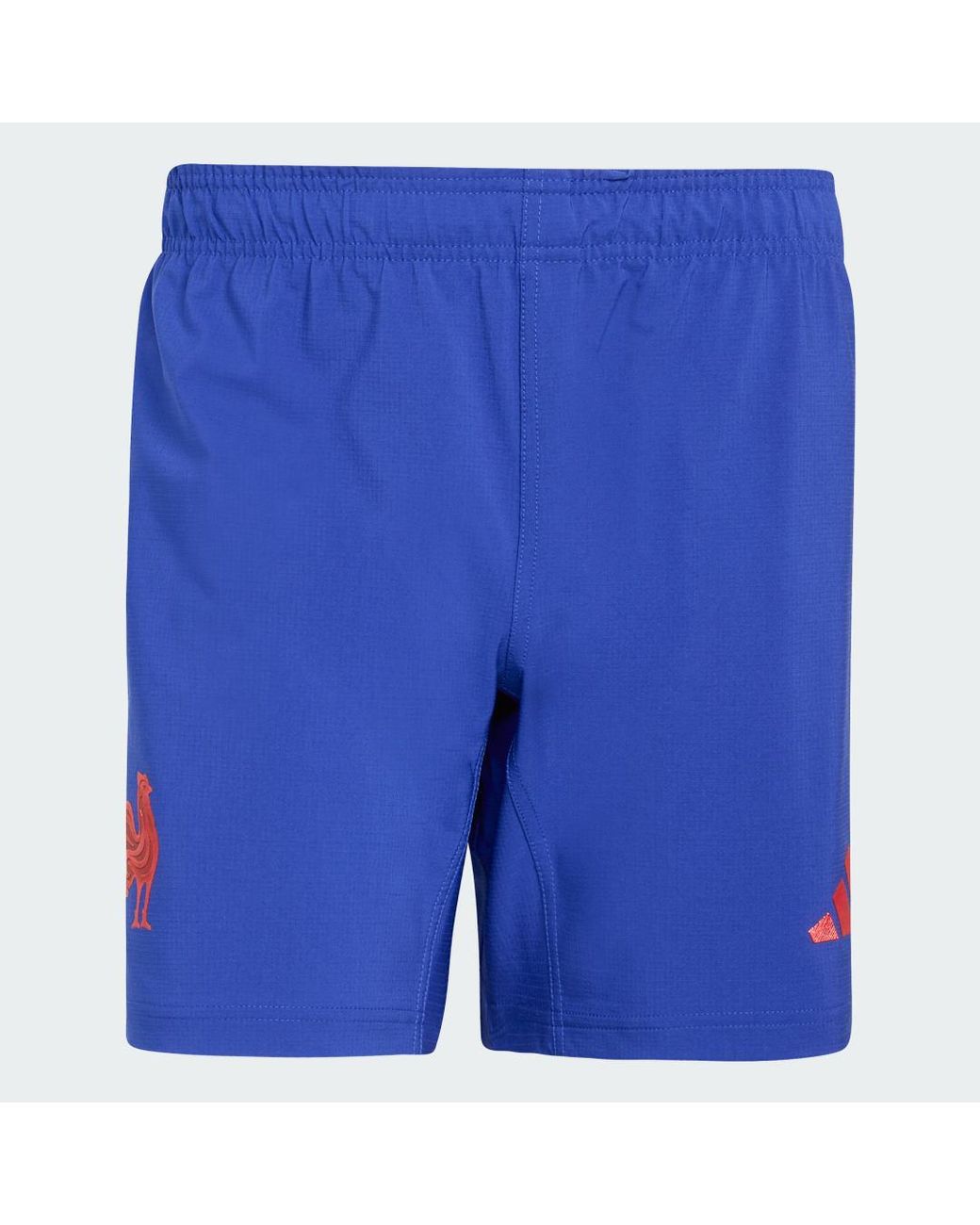 Adidas Blue France Rugby Replica Playing Shorts for men