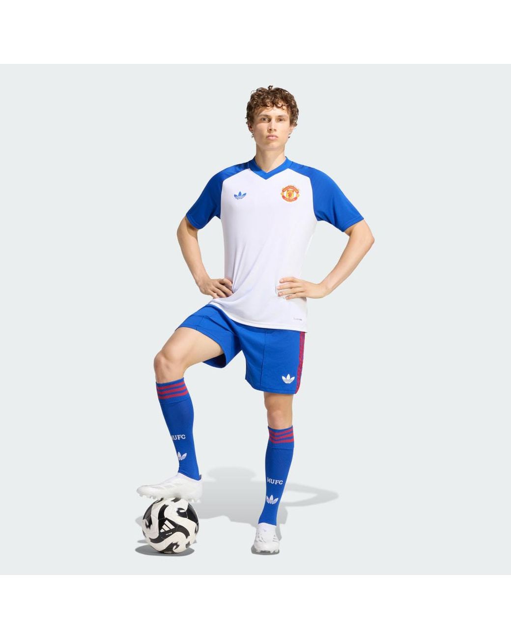 Adidas Blue Manchester United 26/27 Pre Match Jersey for men