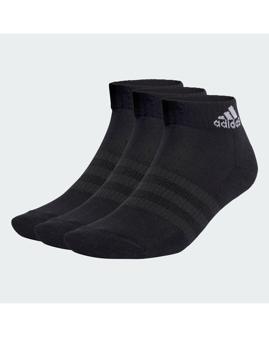 Adidas Black Cushioned Low-cut Socks 3 Pairs